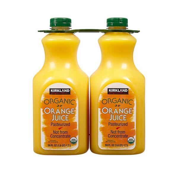 Kirkland Signature Organic Orange Juice, 2 x 59 fl oz