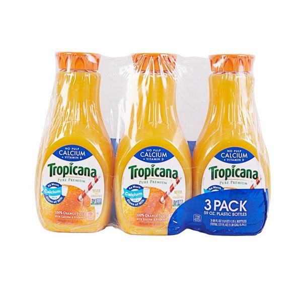 Tropicana Orange Juice With Calcium, 3 x 59 fl oz