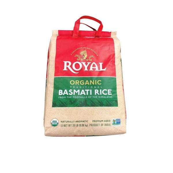 Royal Organic Traditional Basmati Rice, 20 lbs