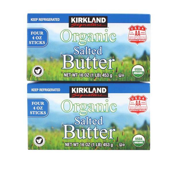 Kirkland Signature Organic Salted Butter, 2 x 16 oz